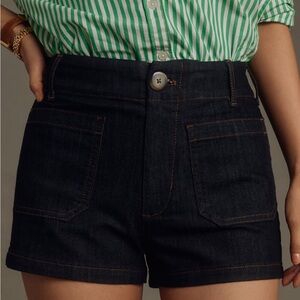 NWT Anthropologie The Colette Shorts by Maeve: Denim Edition Dark Blue Multiple